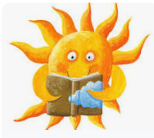 sun with book